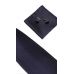 3-delige set stropdas pochet manchetknopen donkerblauw zwart Blokje